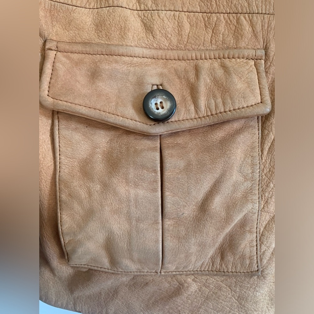 Classic Tan Leather Jacket - Picture 4 of 9